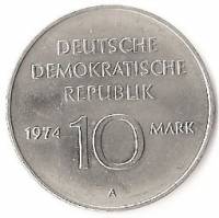 () Монета Германия (ГДР) 1974 год 10 марок ""  Медь-Никель  UNC